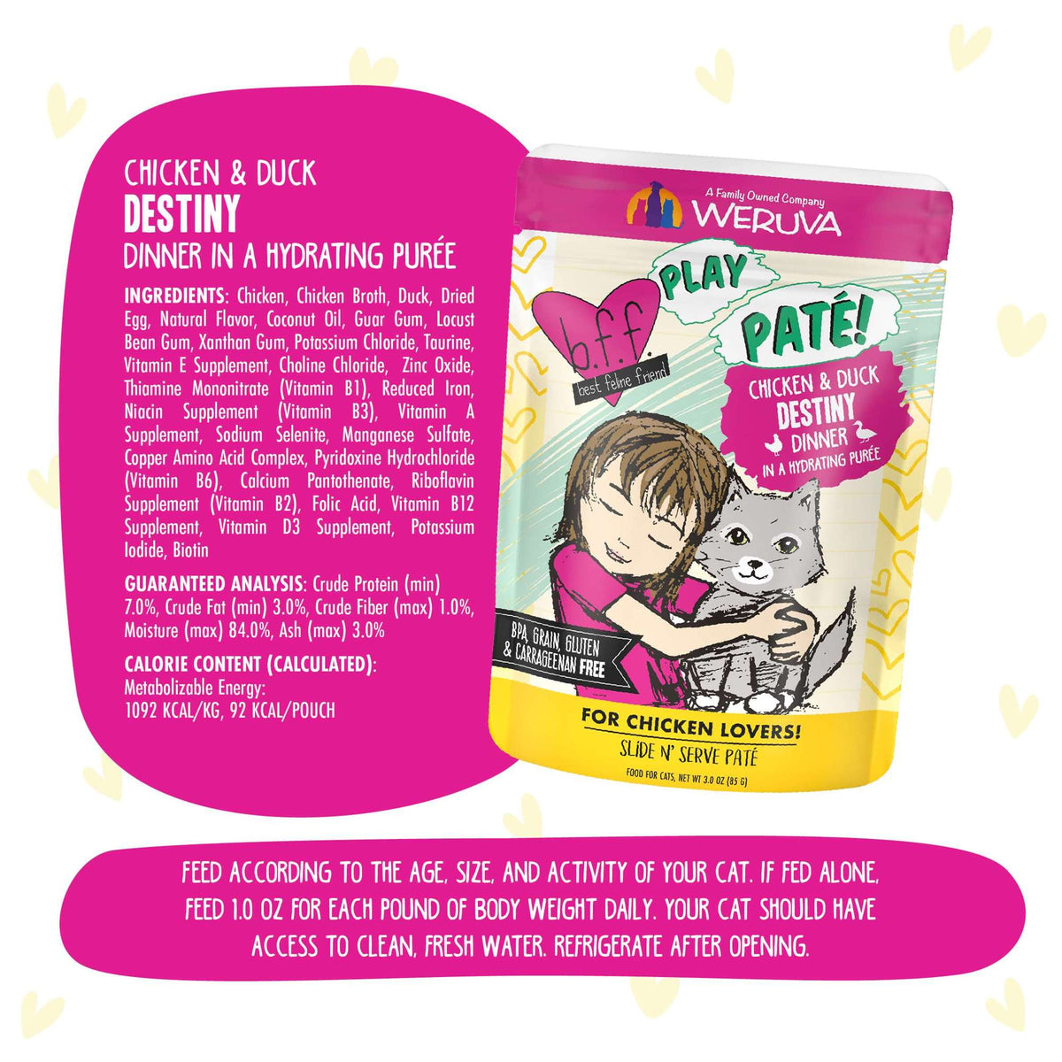 BFF Play Paté! Destiny Chicken &amp; Duck Cat Food Pouch