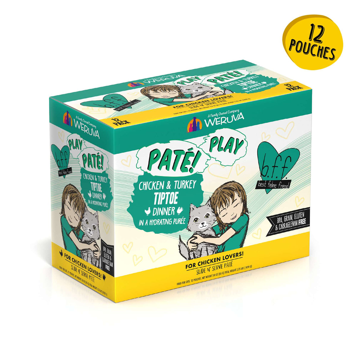 BFF Play Paté! Tiptoe Chicken &amp; Turkey Cat Food Pouch