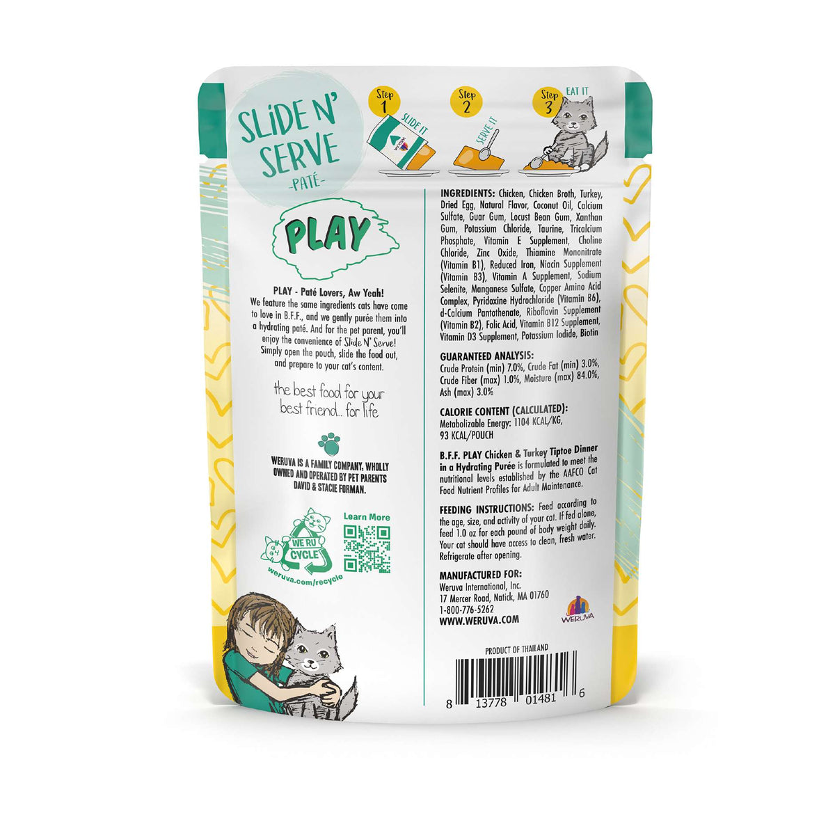 BFF Play Paté! Tiptoe Chicken &amp; Turkey Cat Food Pouch