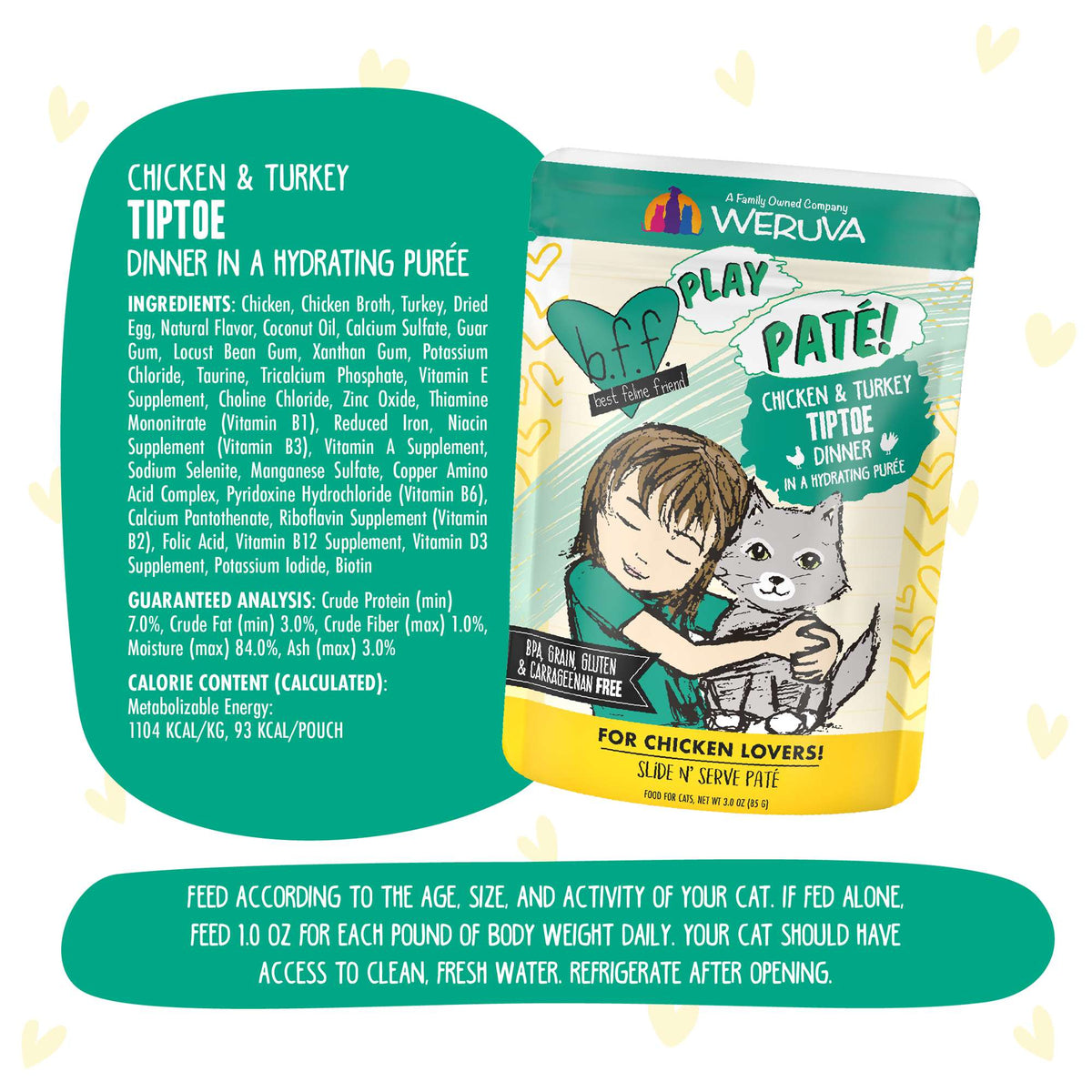 BFF Play Paté! Tiptoe Chicken &amp; Turkey Cat Food Pouch