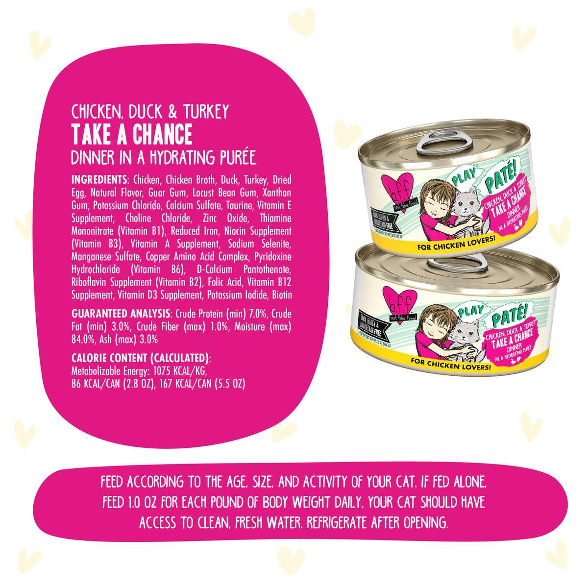 BFF Play Paté! Take a Chance Chicken, Duck &amp; Turkey Canned Cat Food
