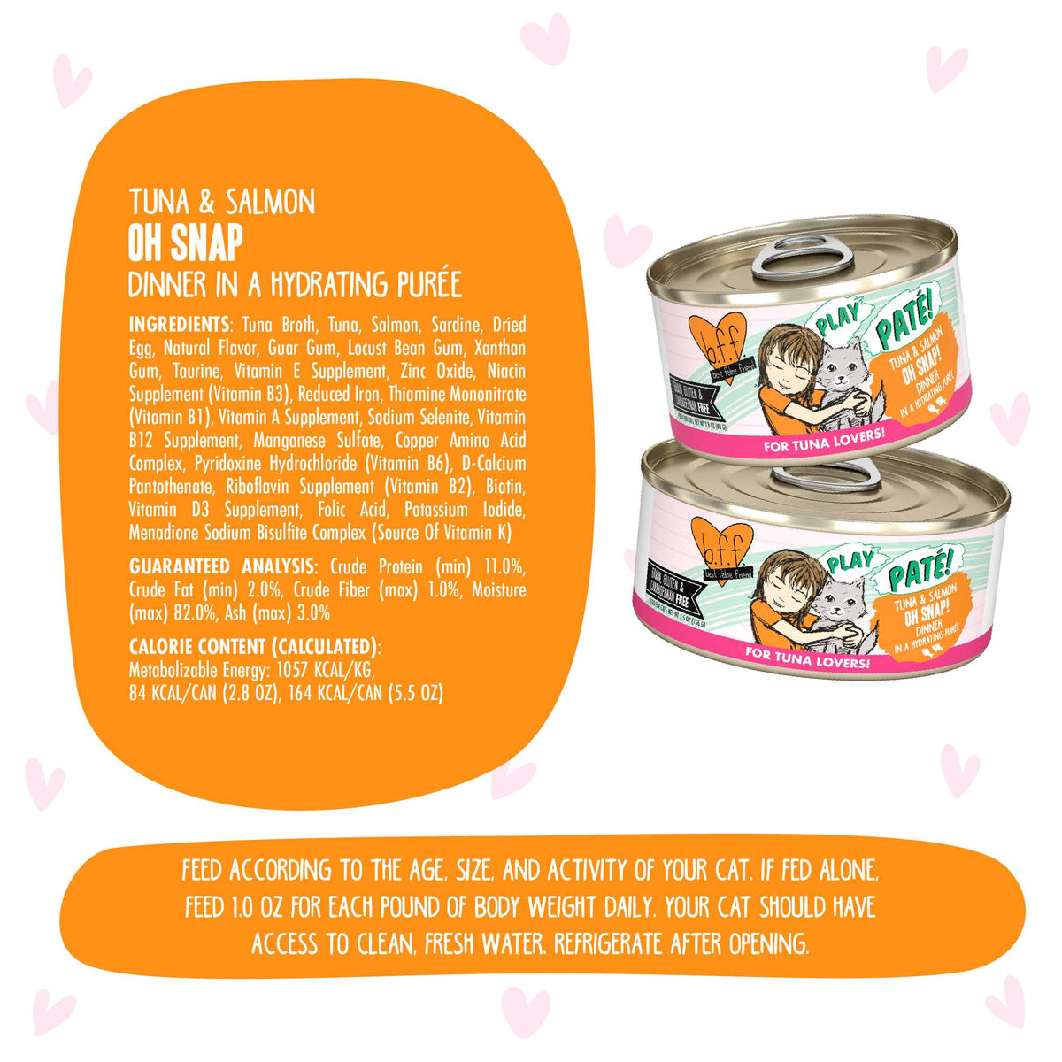 BFF Play Paté! Oh Snap! Tuna &amp; Salmon Canned Cat Food