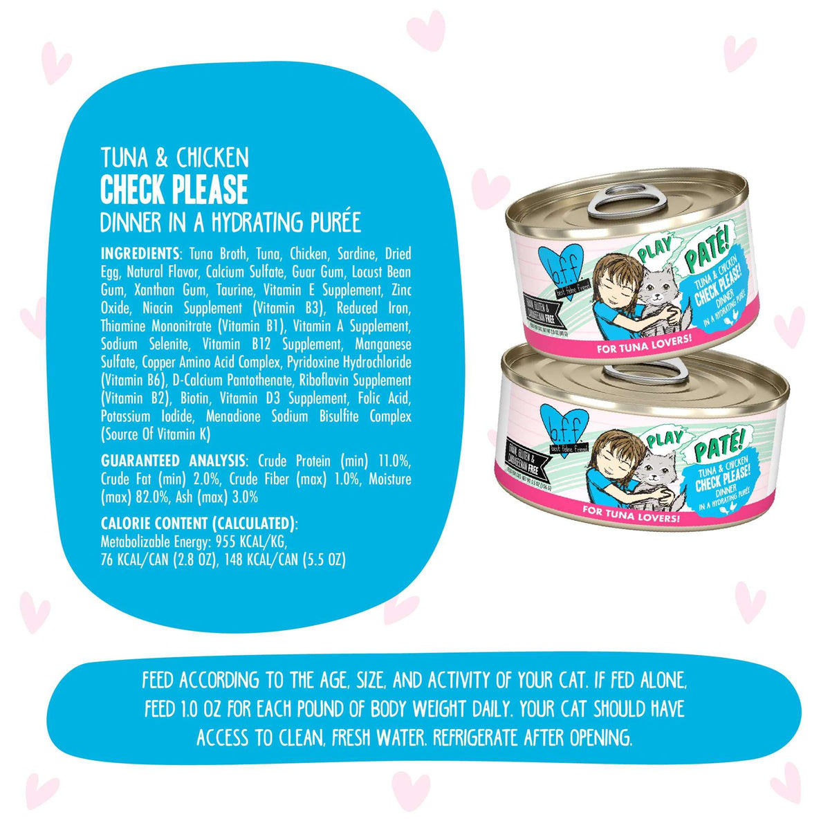 BFF Play Paté! Check Please! Tuna &amp; Chicken Canned Cat Food