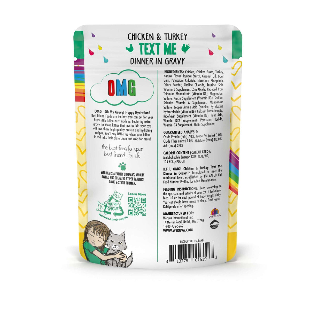 BFF OMG Gravy! Text Me Chicken &amp; Turkey Cat Food Pouch