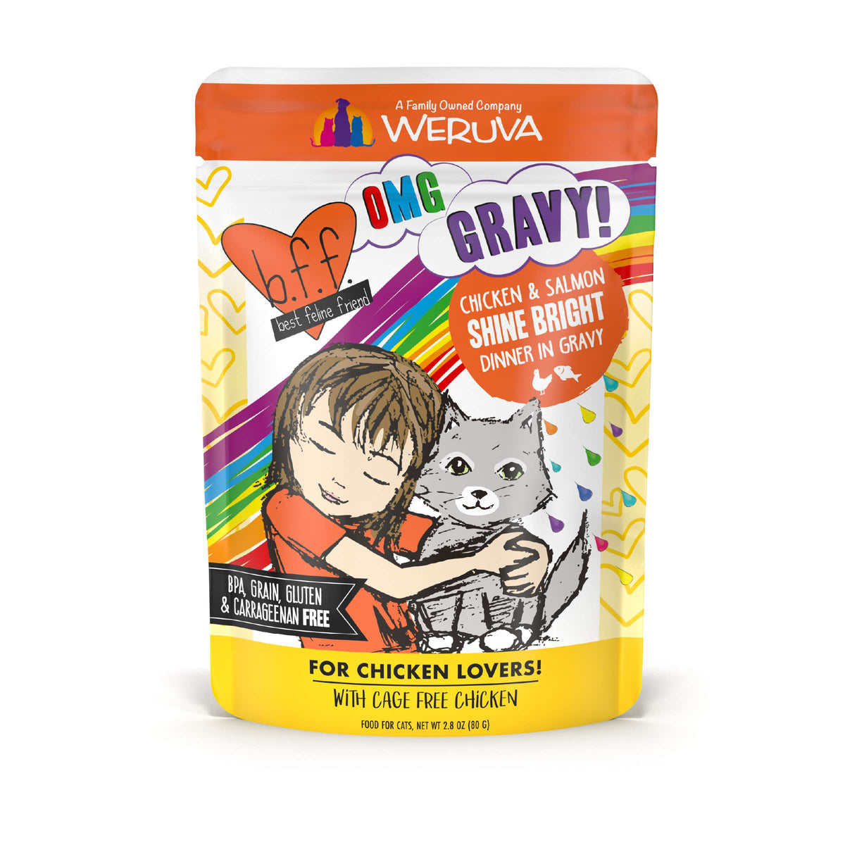 BFF OMG Shine Bright Chicken &amp; Salmon Cat Food Pouch
