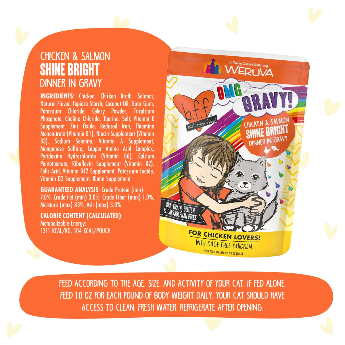 BFF OMG Shine Bright Chicken &amp; Salmon Cat Food Pouch