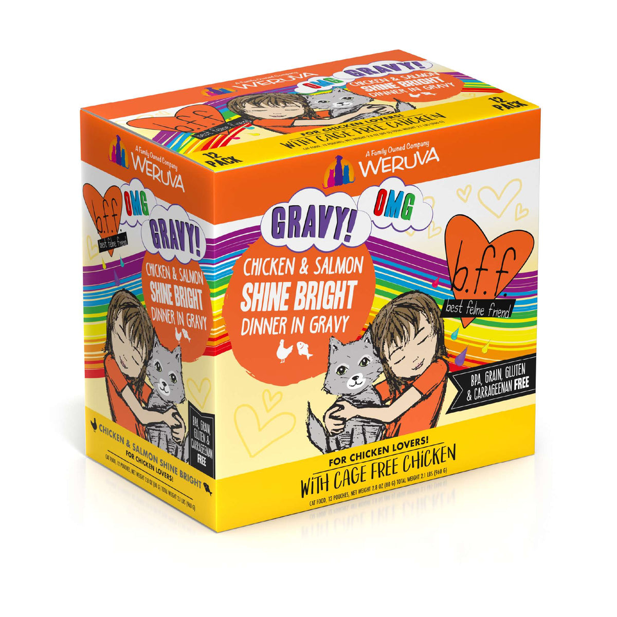 BFF OMG Shine Bright Chicken &amp; Salmon Cat Food Pouch