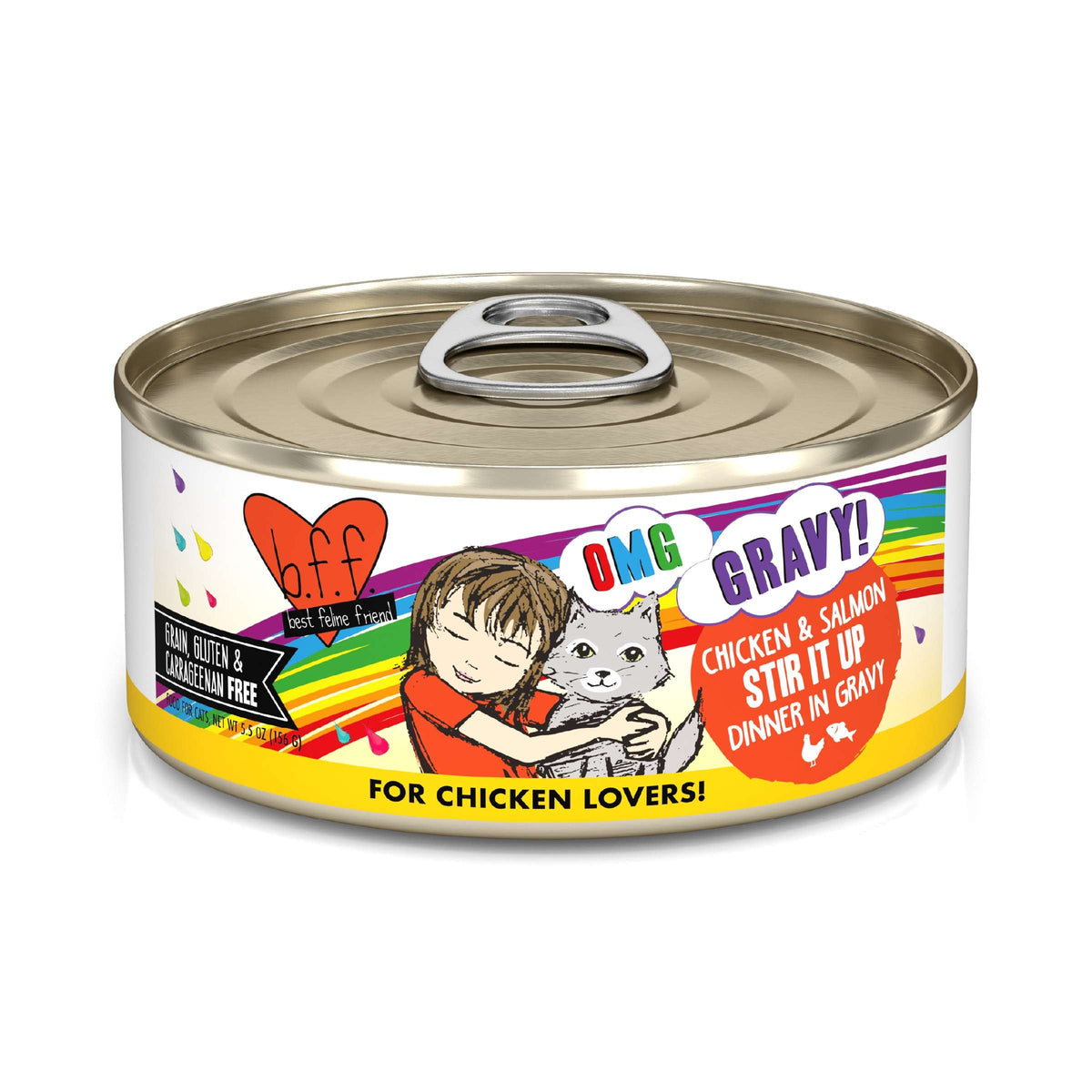 BFF OMG Gravy! Stir It Up Chicken &amp; Salmon Canned Cat Food