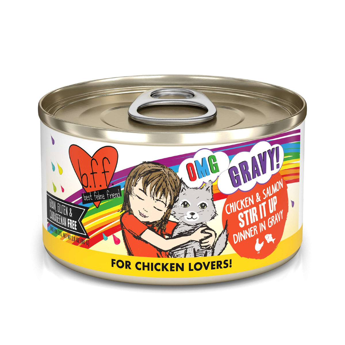 BFF OMG Gravy! Stir It Up Chicken &amp; Salmon Canned Cat Food