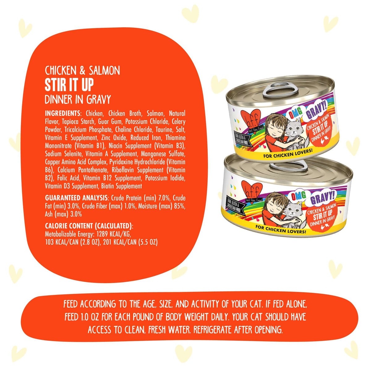 BFF OMG Gravy! Stir It Up Chicken &amp; Salmon Canned Cat Food