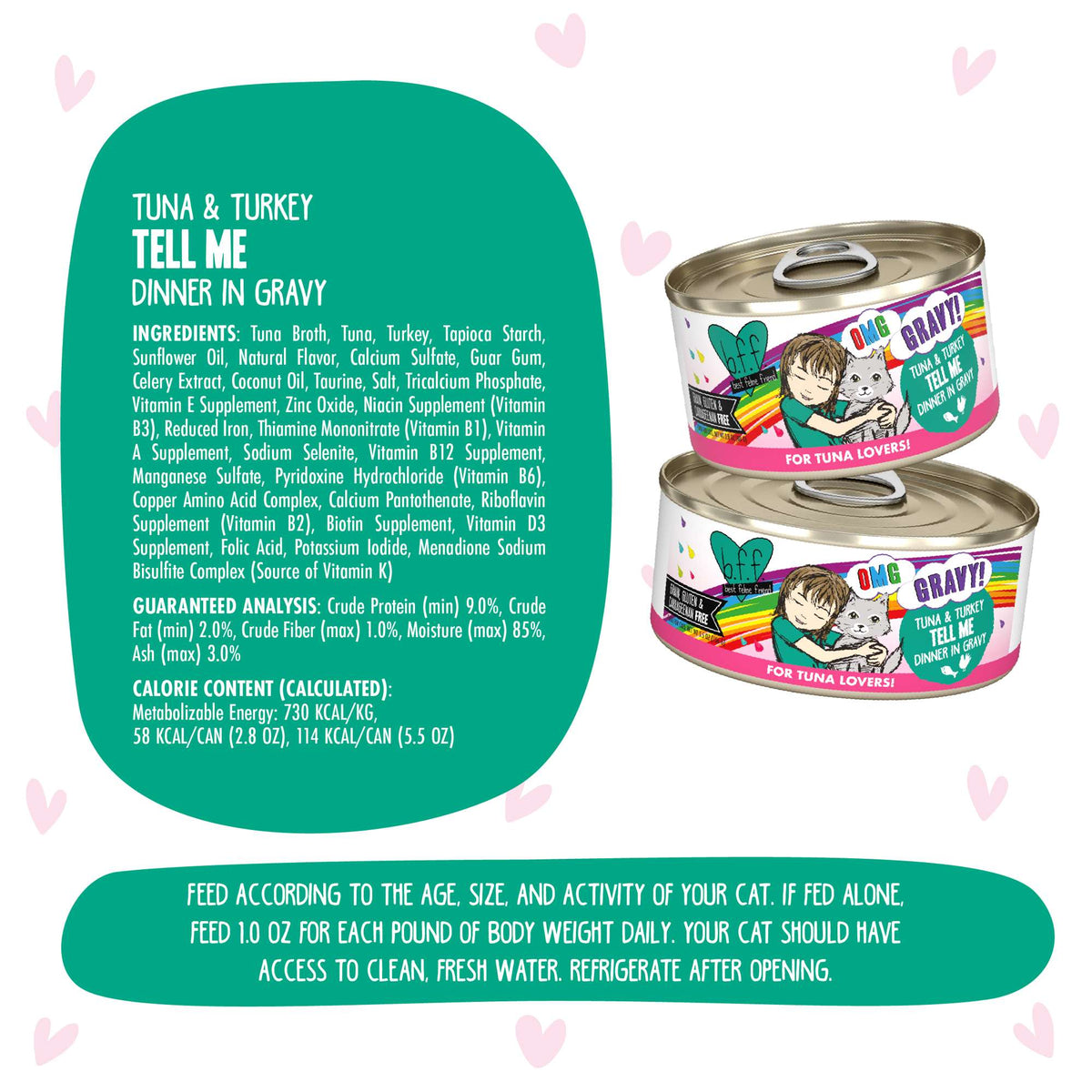 BFF OMG Gravy! Tell Me Tuna &amp; Turkey Canned Cat Food