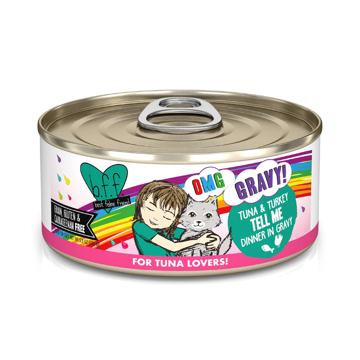 BFF OMG Gravy! Tell Me Tuna &amp; Turkey Canned Cat Food