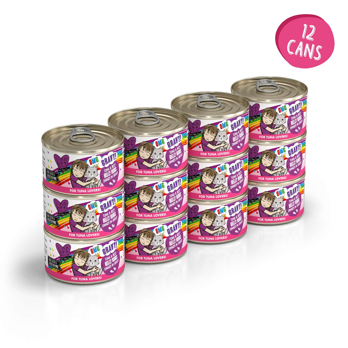 BFF OMG Gravy! Belly Rubs Tuna &amp; Beef Canned Cat Food