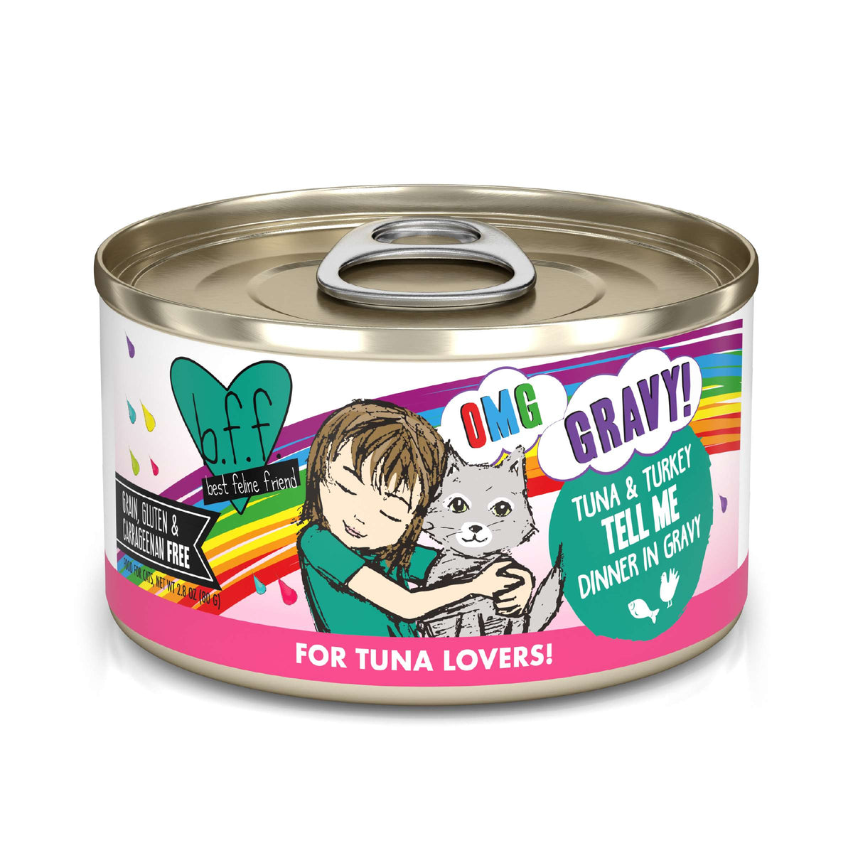 BFF OMG Gravy! Tell Me Tuna &amp; Turkey Canned Cat Food