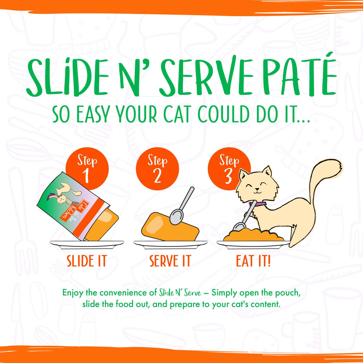 Cats In the Kitchen Slide N&#39; Serve Paté The Breakfast Cat Chicken &amp; Pumpkin Pouch