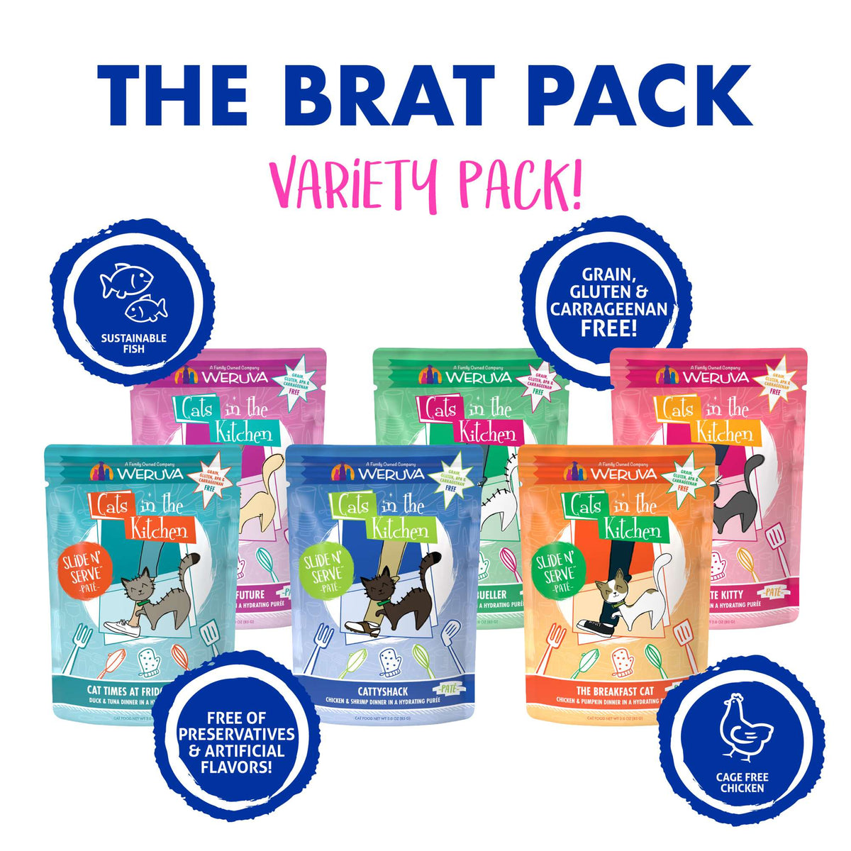 Cats In the Kitchen The Brat Paté Variety Pack Pouch