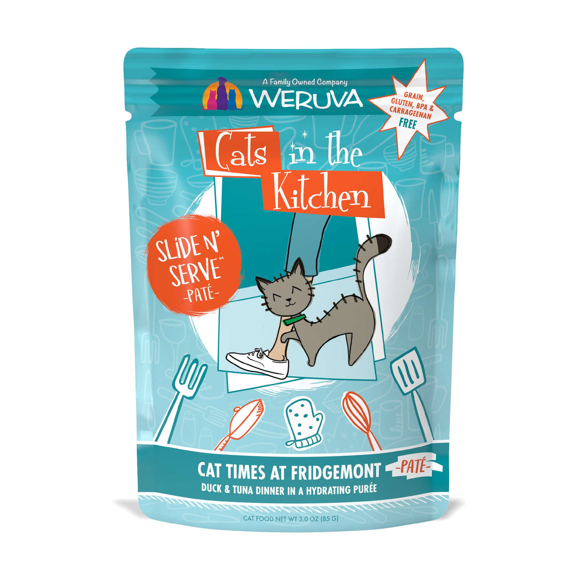 Cats In the Kitchen Slide N&#39; Serve Paté Cat Times at Fridgemont Duck &amp; Tuna Pouch