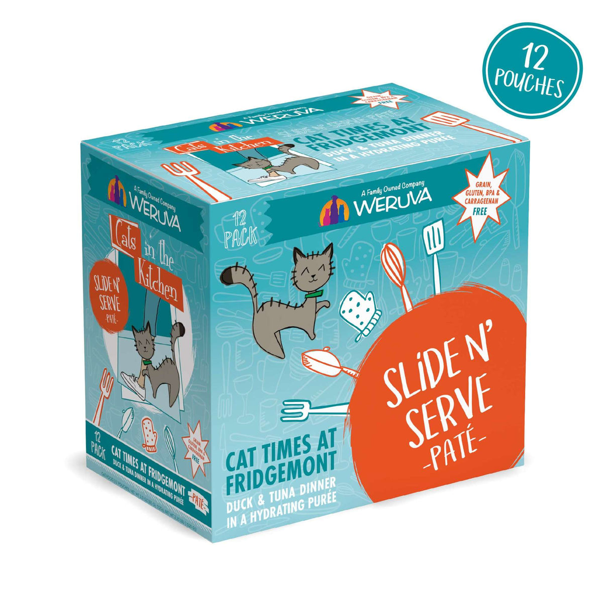 Cats In the Kitchen Slide N&#39; Serve Paté Cat Times at Fridgemont Duck &amp; Tuna Pouch