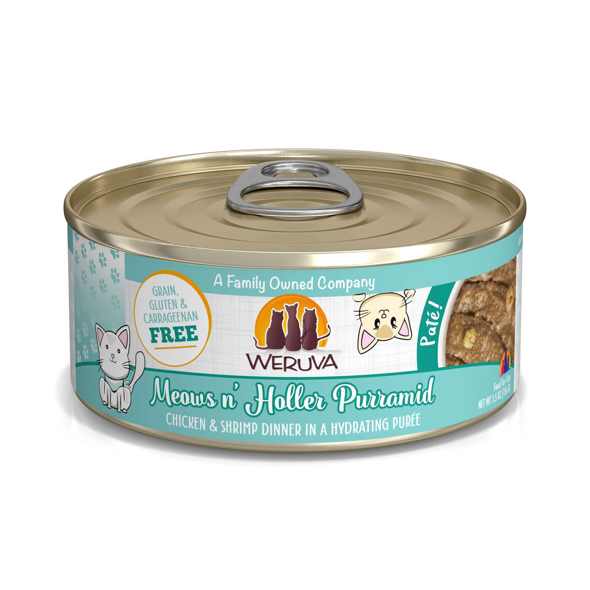 Weruva Paté! Meows n&#39; Holler Purramid Chicken &amp; Shrimp Canned Cat Food