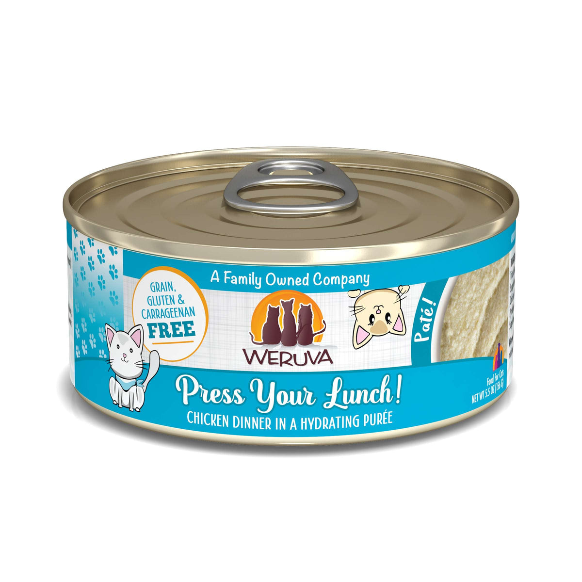 Weruva Paté! Press Your Lunch! Chicken in Purée Canned Cat Food