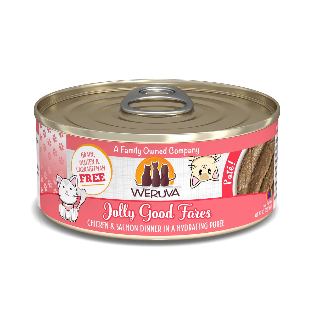 Weruva Paté! Jolly Good Fares Chicken &amp; Salmon Canned Cat Food