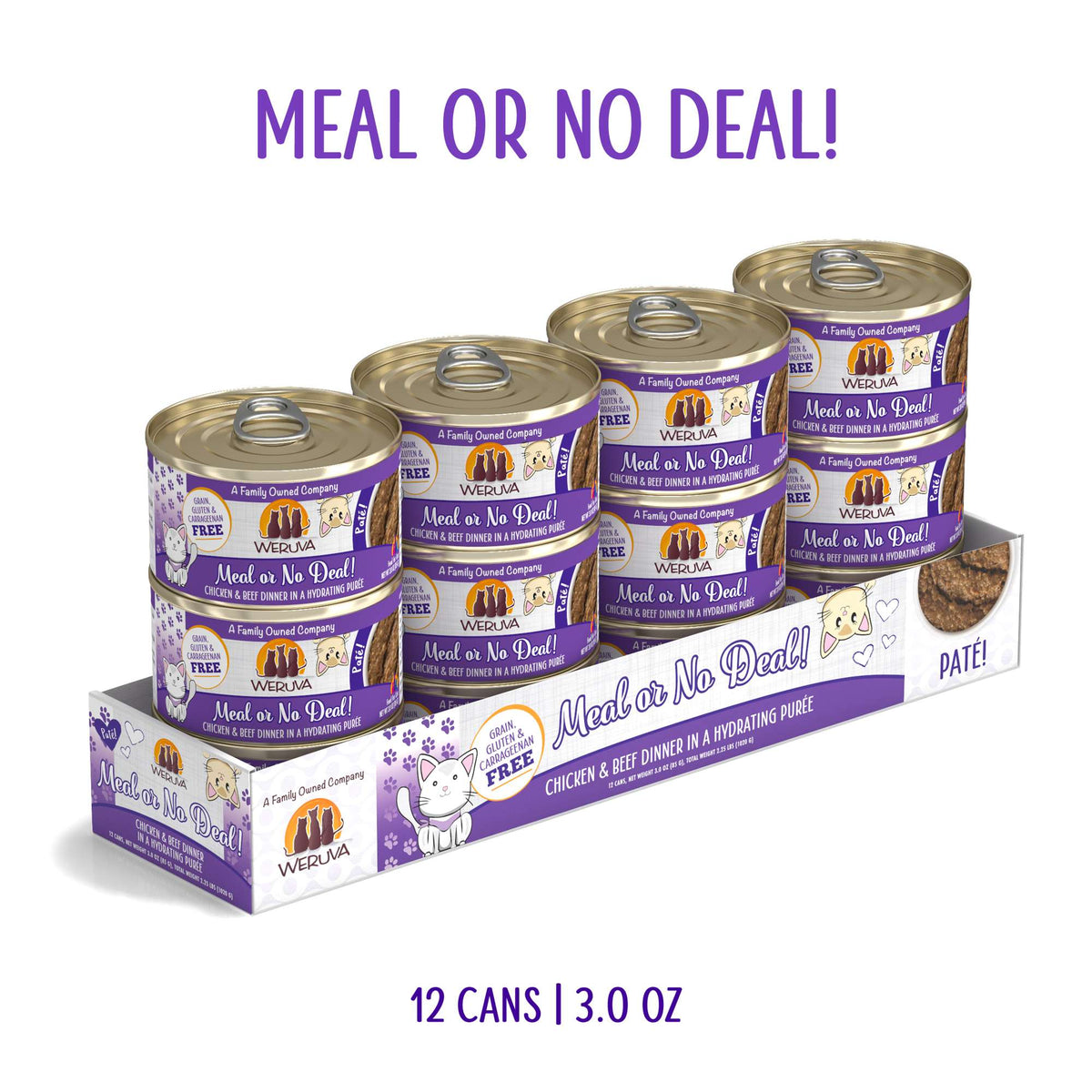 Weruva Paté Meal Or No Deal! Chicken &amp; Beef Canned Cat Food