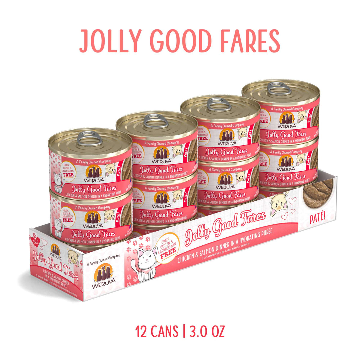 Weruva Paté! Jolly Good Fares Chicken &amp; Salmon Canned Cat Food