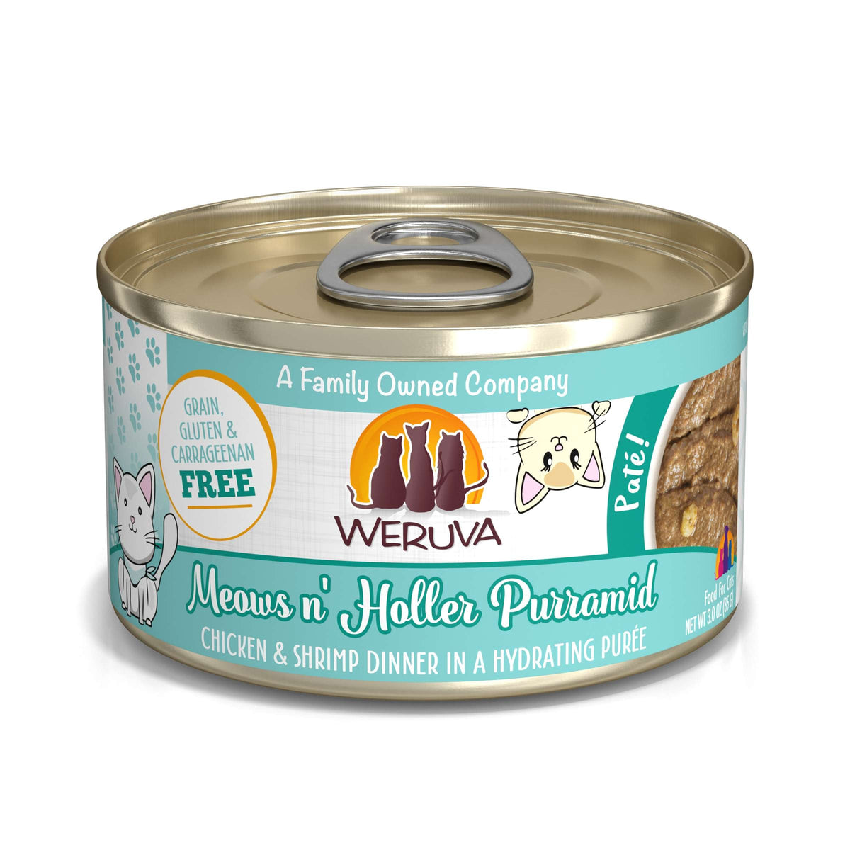 Weruva Paté! Meows n&#39; Holler Purramid Chicken &amp; Shrimp Canned Cat Food