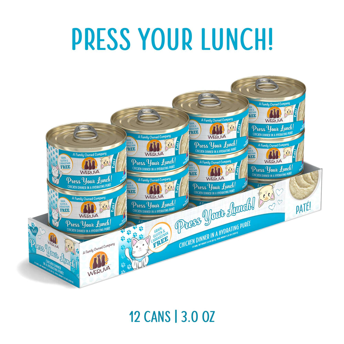Weruva Paté! Press Your Lunch! Chicken in Purée Canned Cat Food