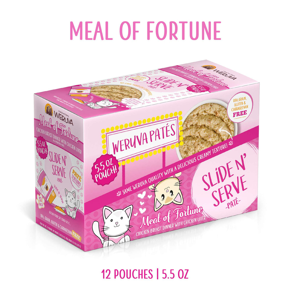 Weruva Slide N&#39; Serve Paté Meal of Fortune Chicken &amp; Chicken Liver Cat Food Pouch
