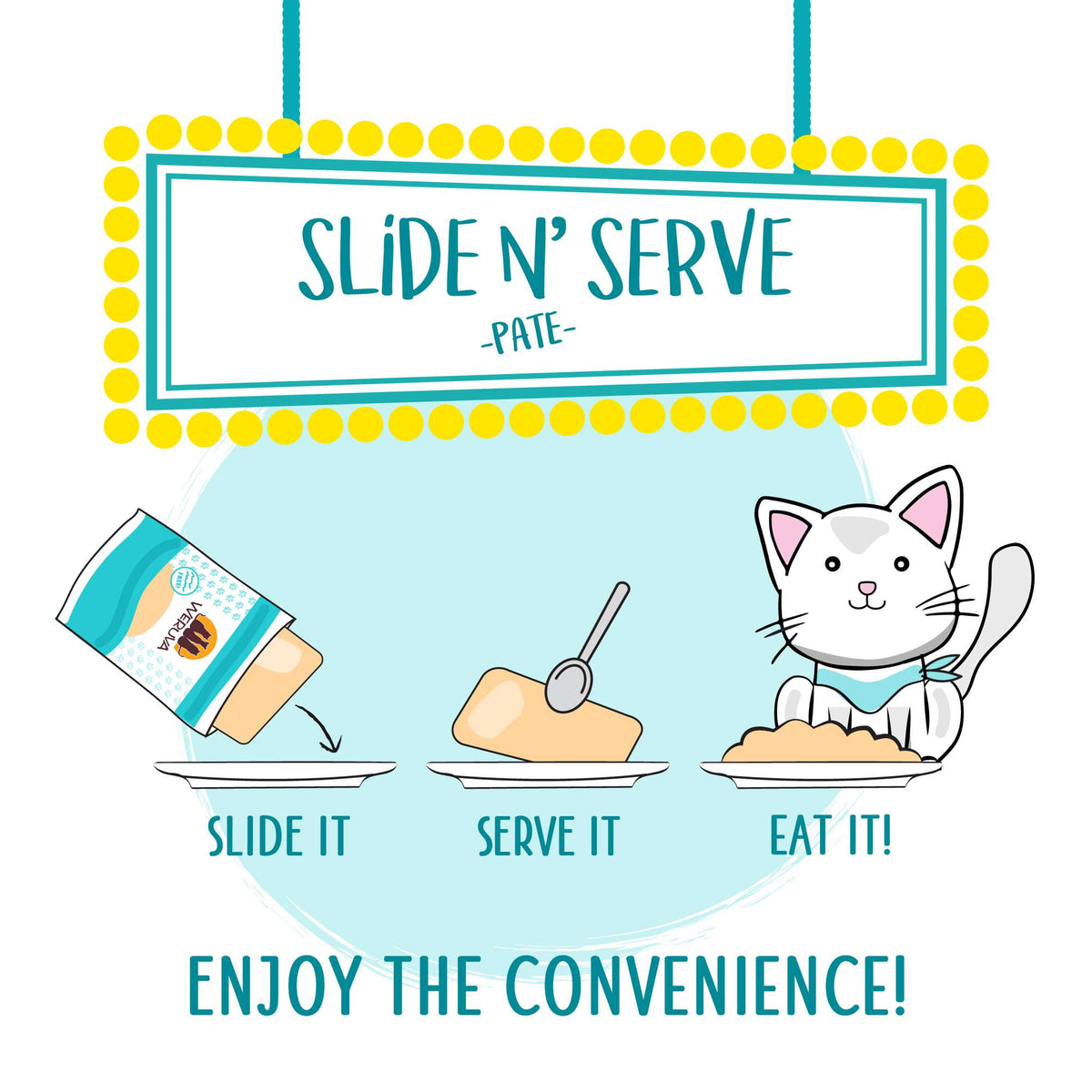 Weruva Slide N&#39; Serve Paté The Slice is Right Wild Caught Salmon Cat Food Pouch