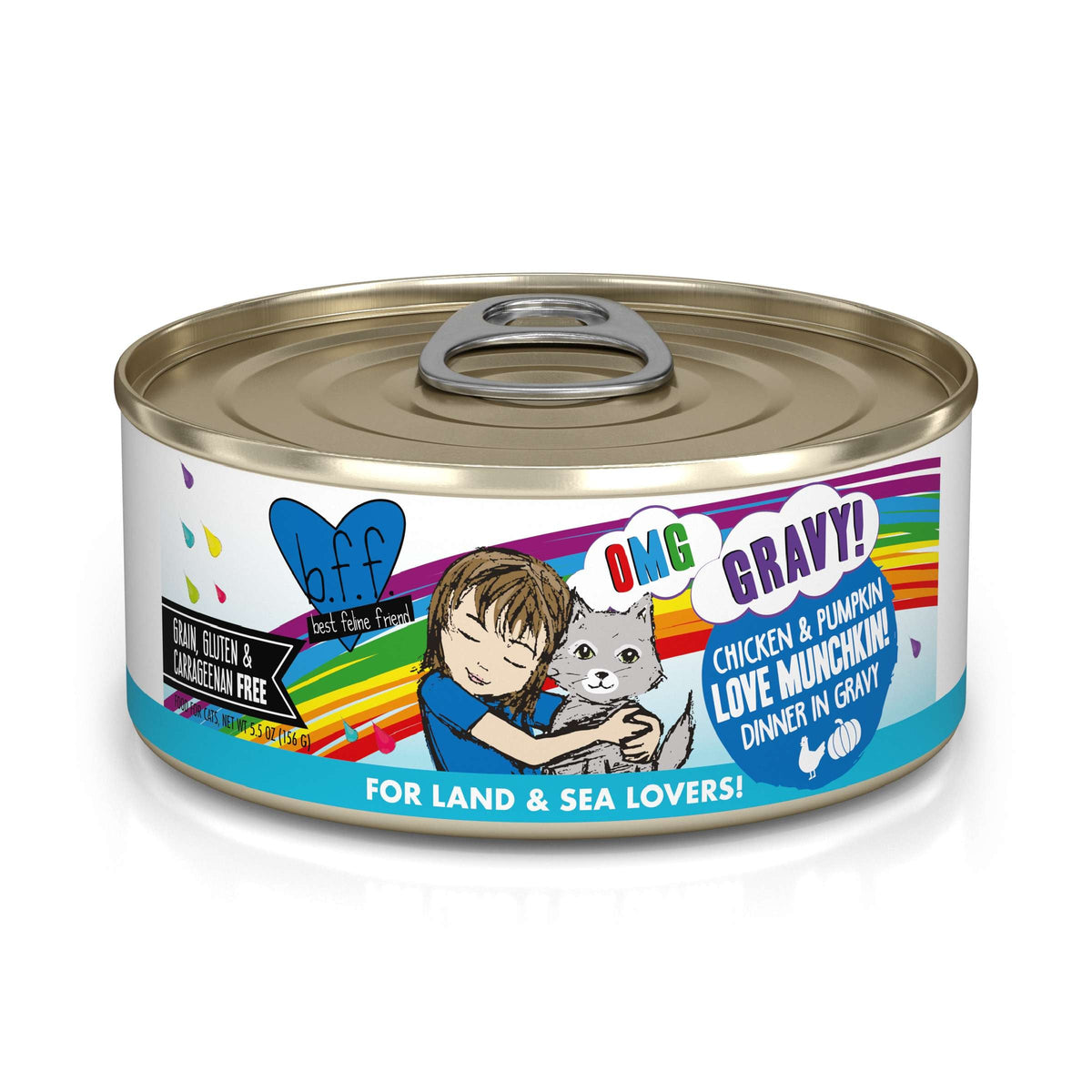 BFF OMG Gravy! Love Munchkin! Chicken &amp; Pumpkin Canned Cat Food