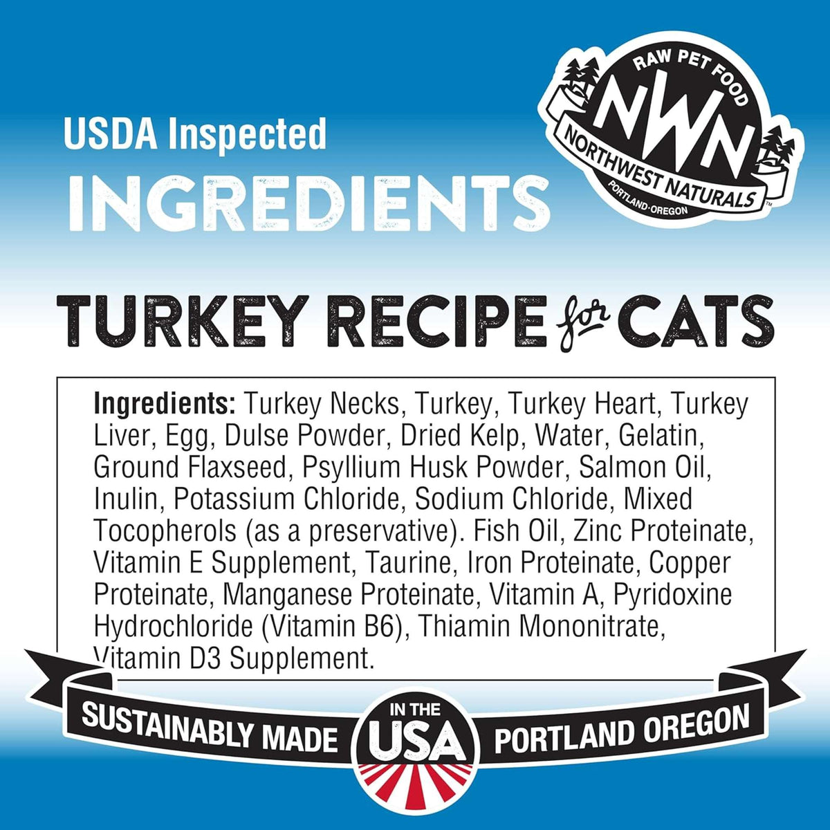 Northwest Naturals Freeze-Dried Raw Turkey Cat Food