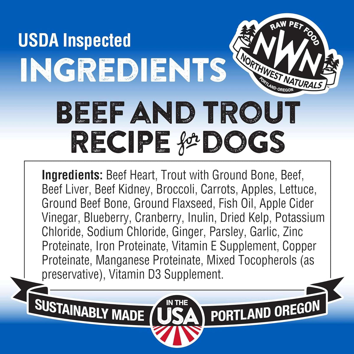 Northwest Naturals Freeze-Dried Raw Beef &amp; Trout Dog Food