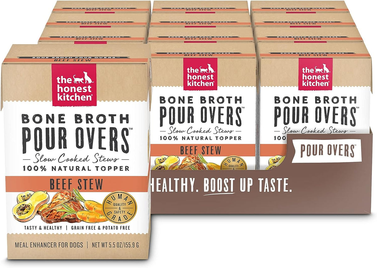 The Honest Kitchen Bone Broth Pour Overs Beef Stew Dog Meal Topper