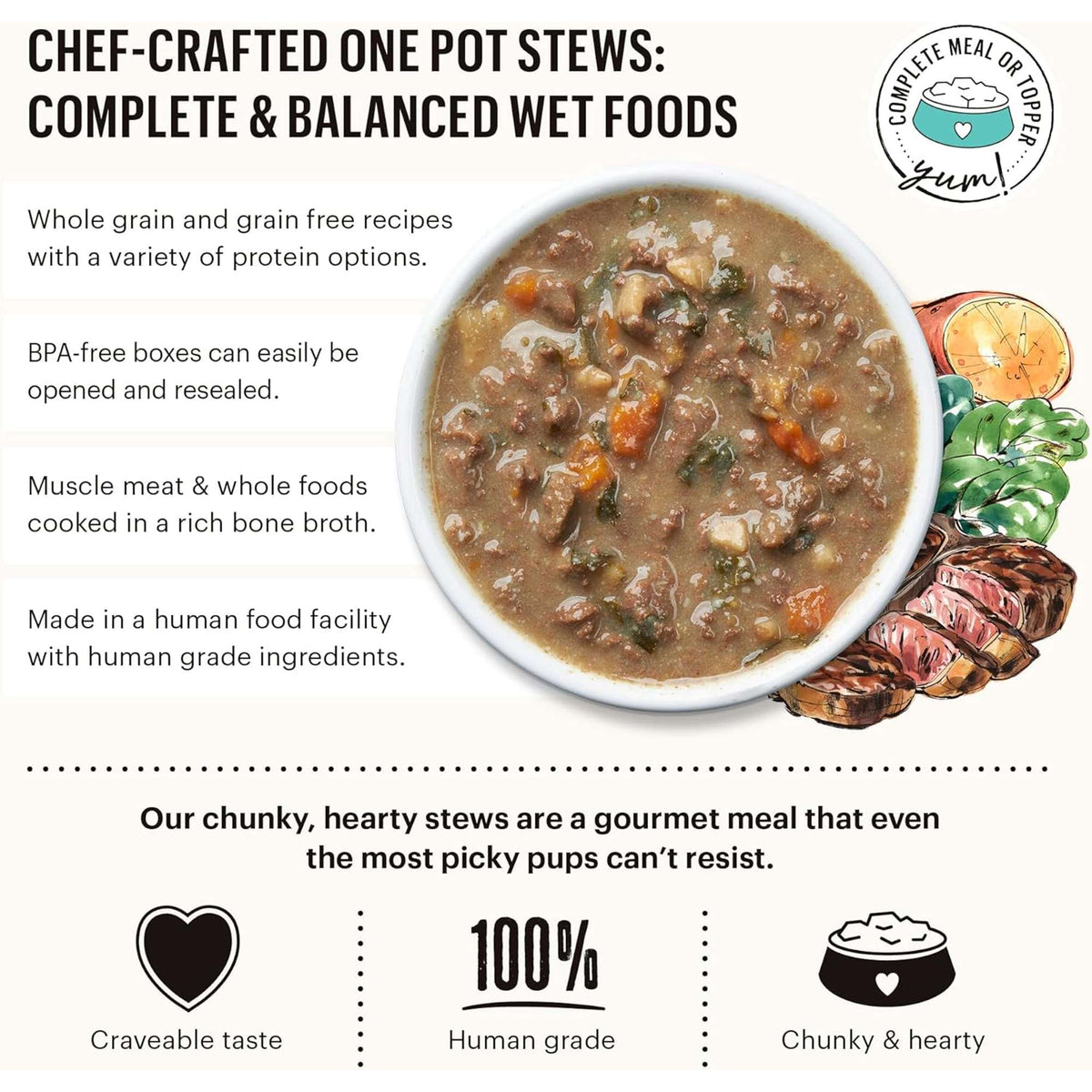 The Honest Kitchen One Pot Stews Beef &amp; Lamb Dog Food