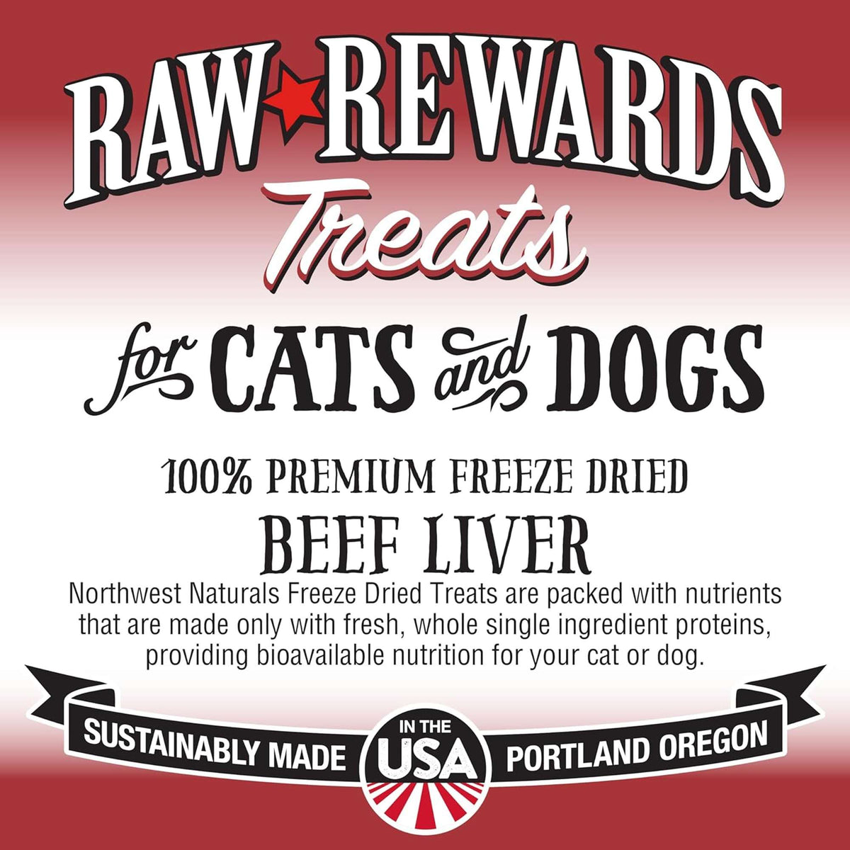 Northwest Naturals Raw Rewards Freeze-Dried Beef Liver Dog &amp; Cat Treats