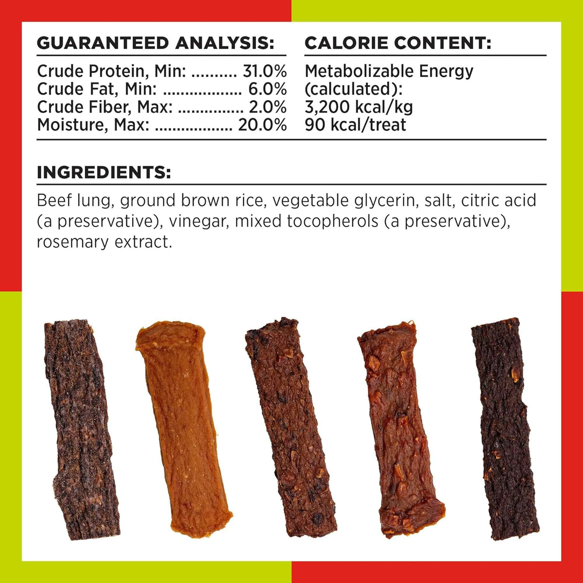 Bixbi Dog Beef Lung Jerky Dog Treats
