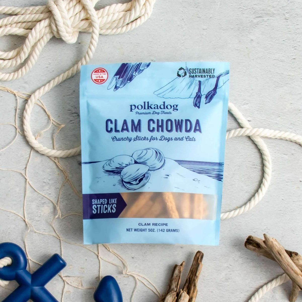 Polkadog Bakery Clam Chowda Crunchy Dog Treats
