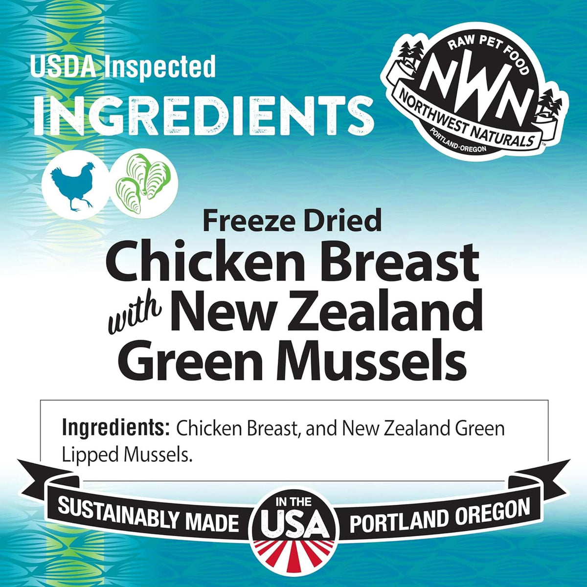 Northwest Naturals Dog &amp; Cat FUNctional Topper Chicken Breast with New Zealand Green Mussels