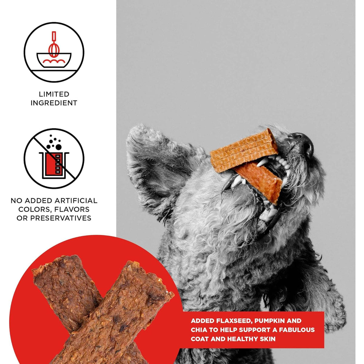 Bixbi Skin &amp; Coat Beef Liver Jerky Dog Treats