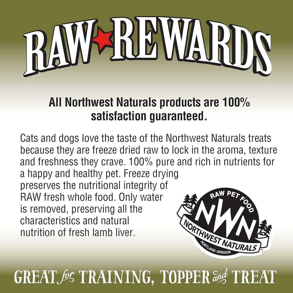 Northwest Naturals Raw Rewards Freeze-Dried Lamb Liver Dog &amp; Cat Treats