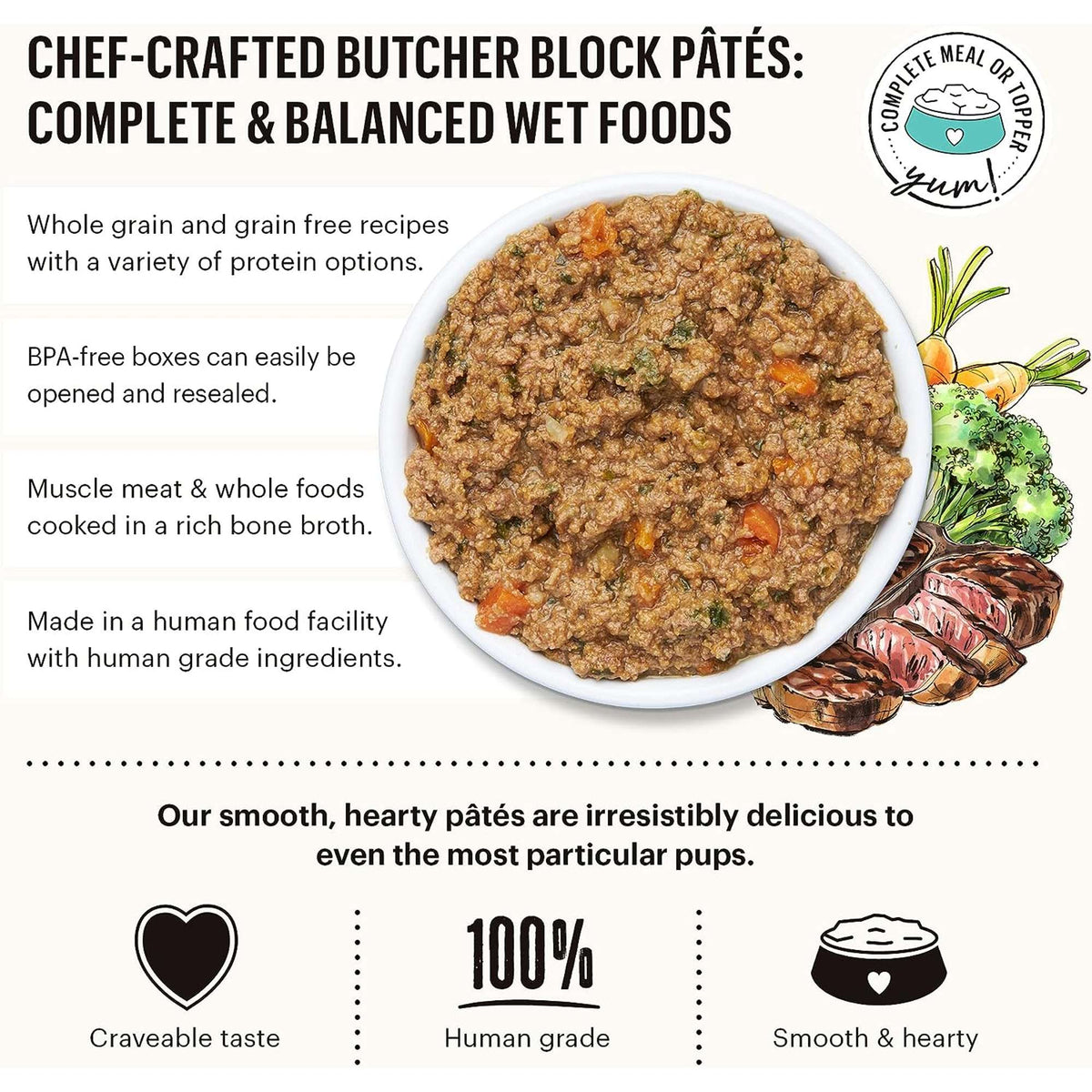 The Honest Kitchen Butcher Block Pâté Turkey &amp; Autumn Veggie Dog Food