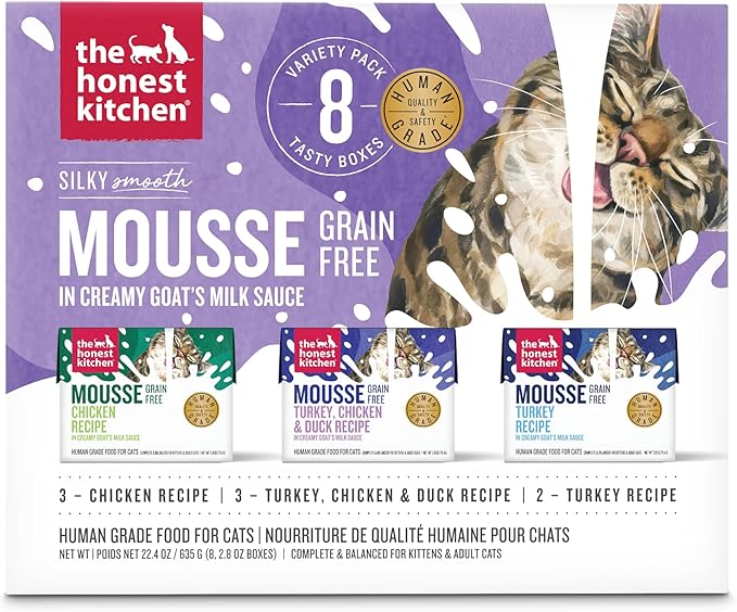 The Honest Kitchen Grain Free Mousse in Goat&#39;s Milk Variety Pack Cat Food