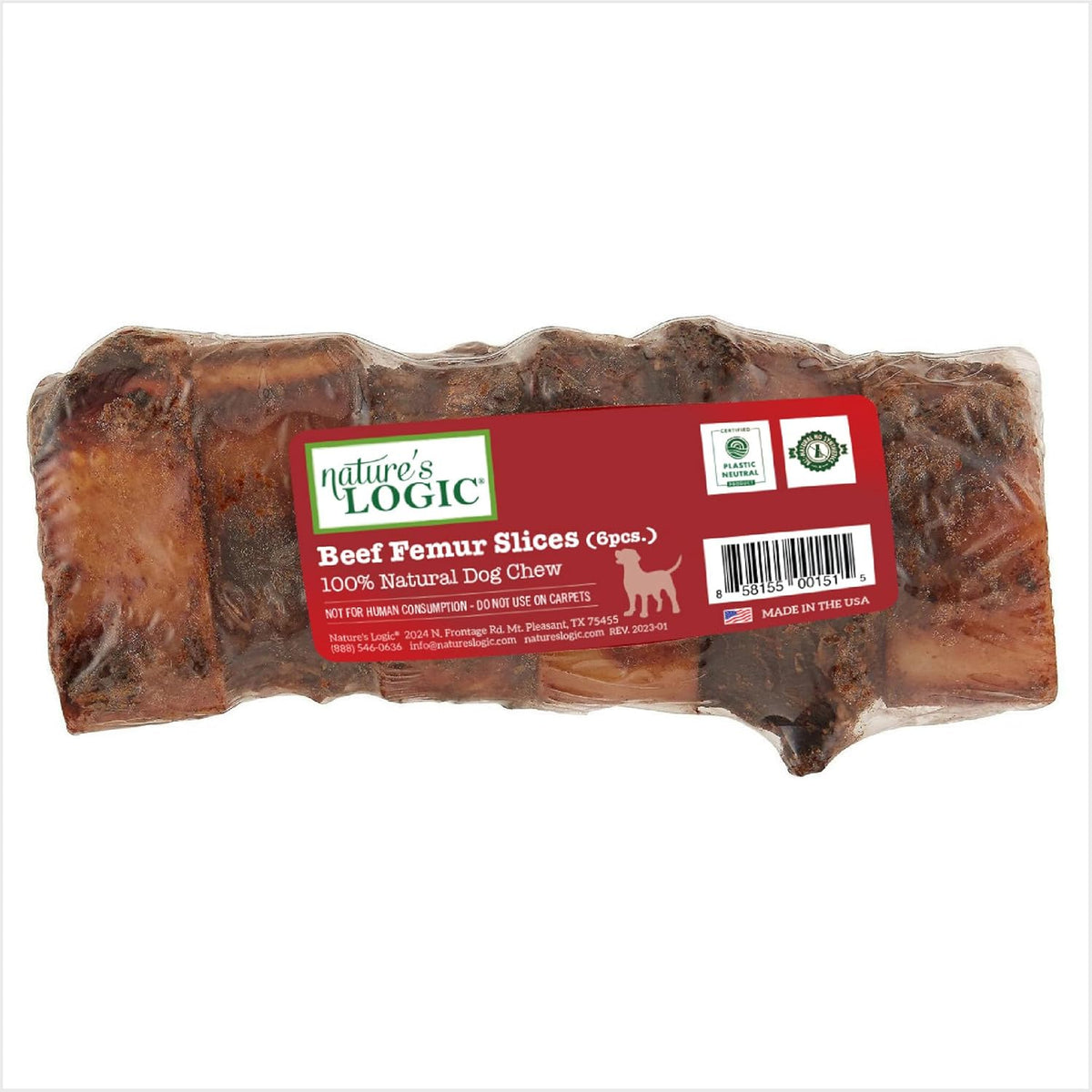 Nature&#39;s Logic Beef Femur Slices Dog Chew