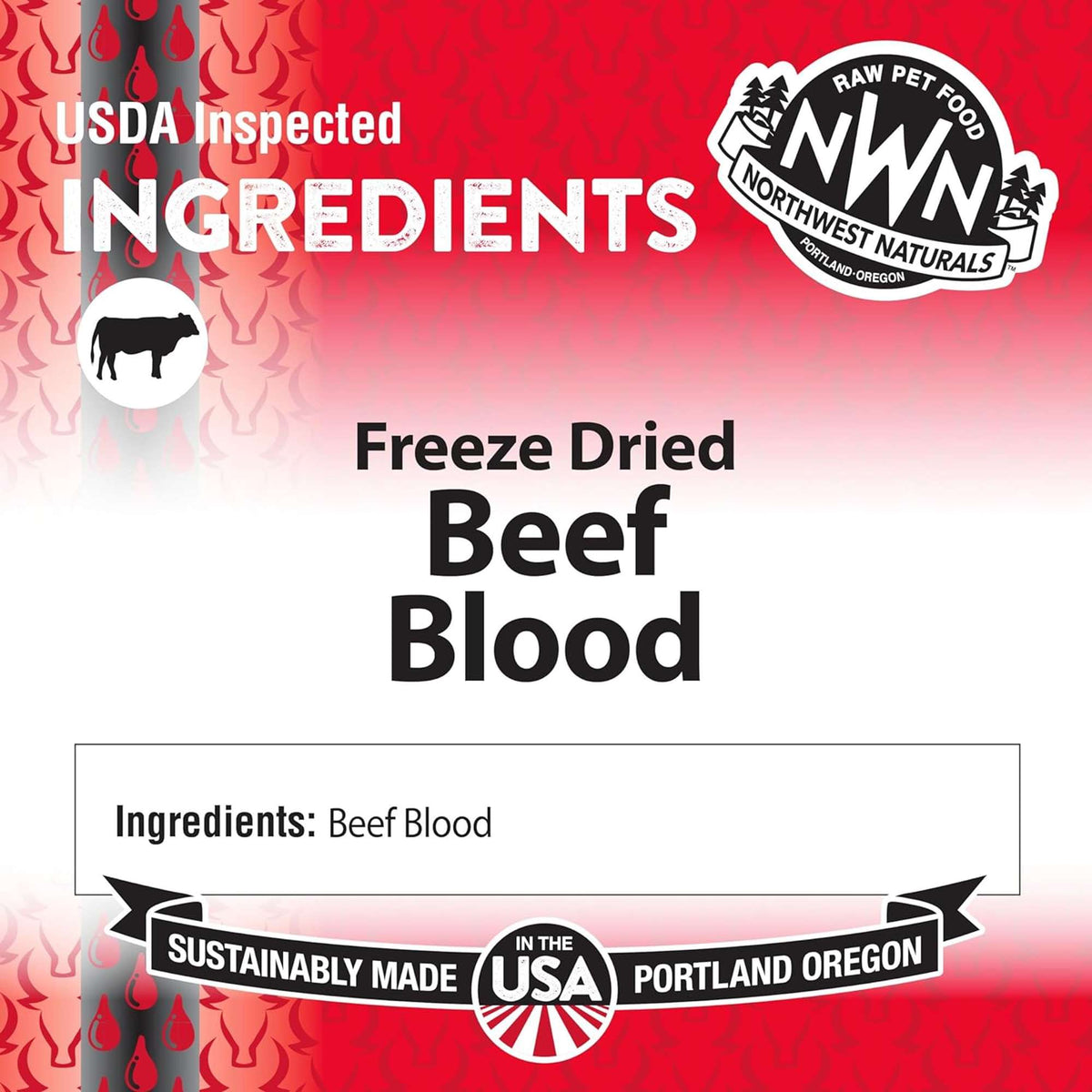 Northwest Naturals Dog &amp; Cat FUNctional Topper Freeze-Dried Beef Blood