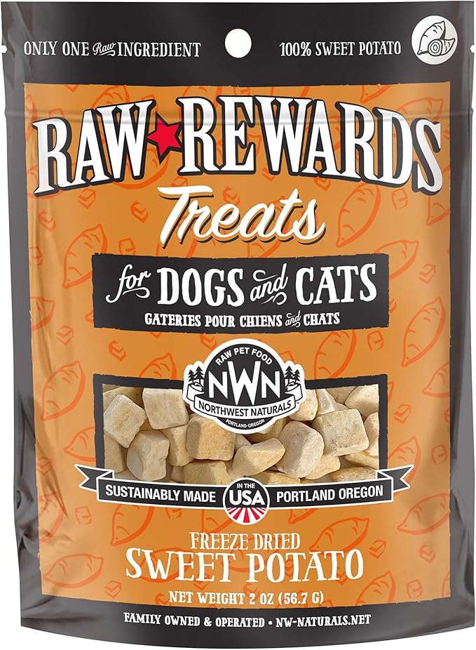 Northwest Naturals Raw Rewards Freeze-Dried Sweet Potato Dog &amp; Cat Treats