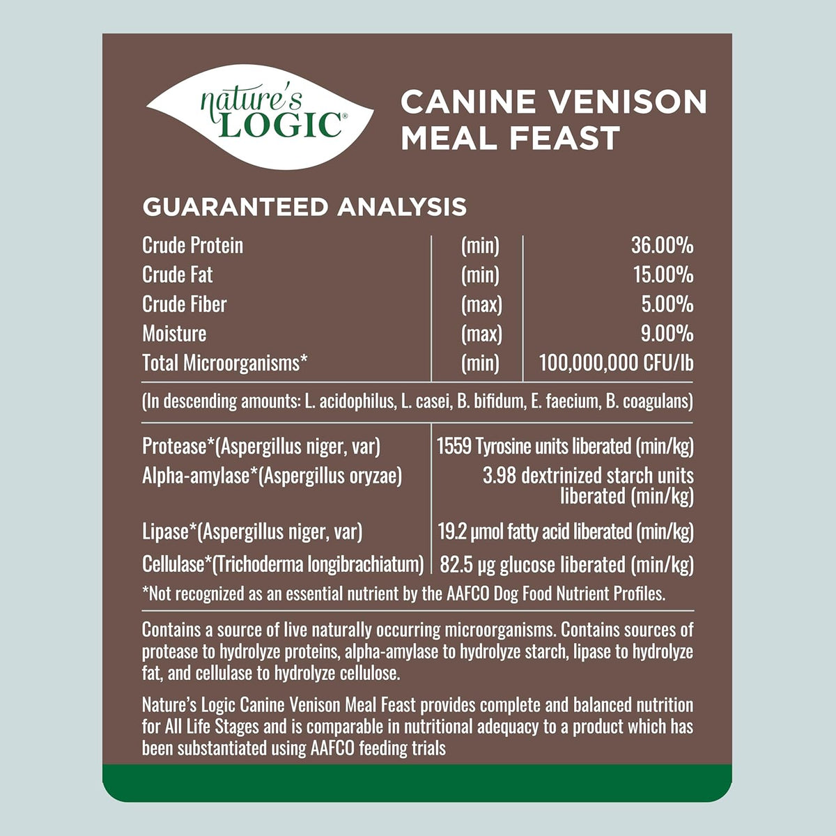 Nature&#39;s Logic Canine Venison Meal Feast Dog Food