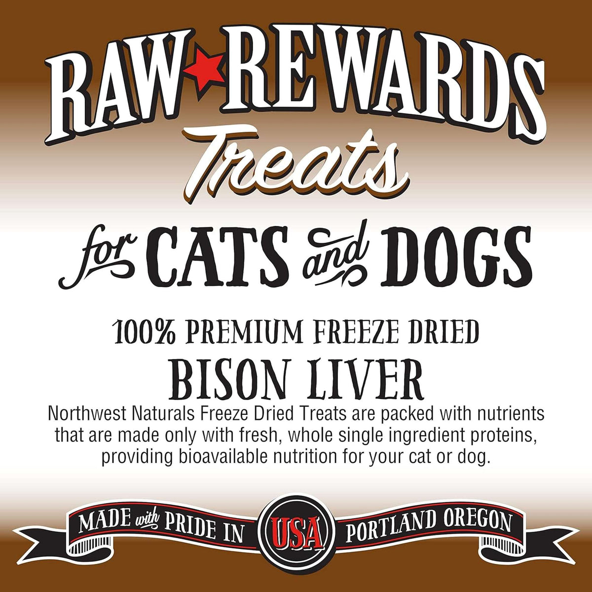 Northwest Naturals Raw Rewards Freeze-Dried Bison Liver Dog &amp; Cat Treats