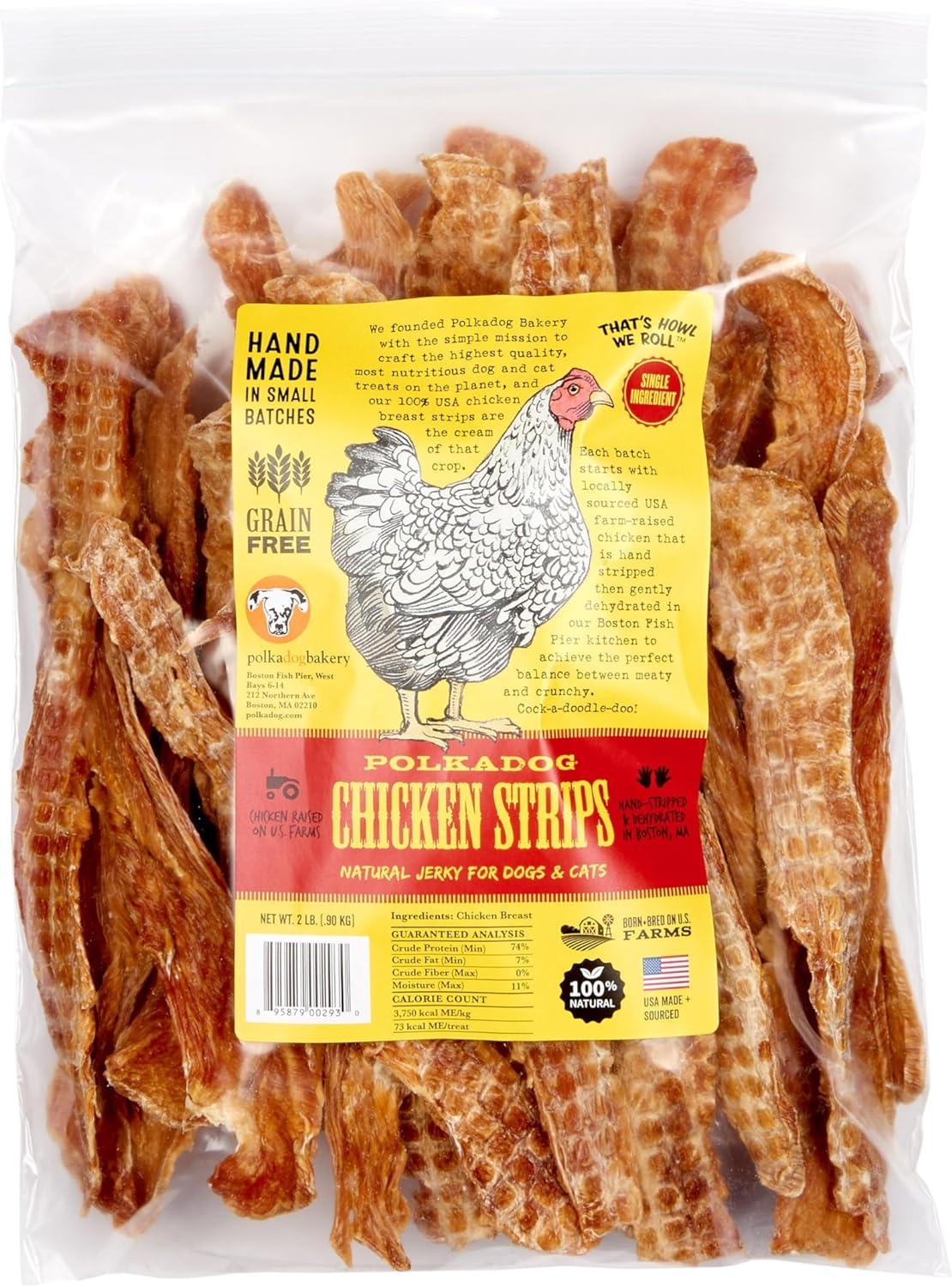 Polkadog Bakery Chicken Strips Jerky Dog &amp; Cat Treats